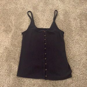 American Eagle Navy Blue Ribbed Tank
